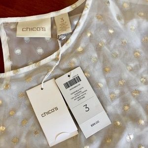 NEW! CHICO’S SHEER BLOUSE